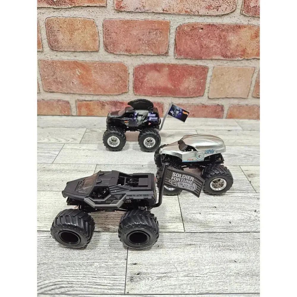 Hot Wheels Monster Jam Lot Mohawk Warrior/NEA Police/Black Ops Mattel 1:64